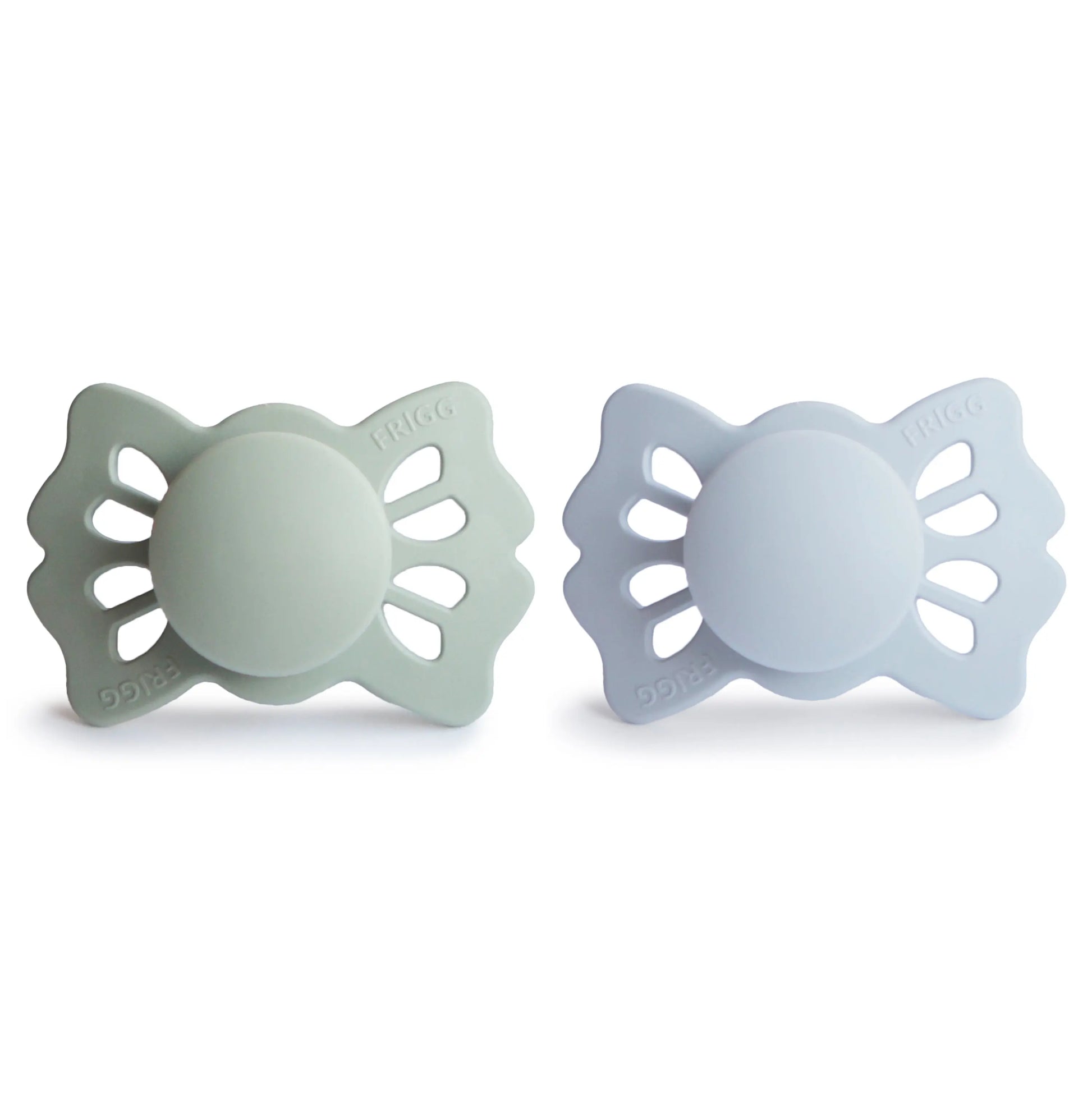 Frigg Lucky Symmetrical Silicone Pacifier 2 Pack 0 to 6 Months Mushie Everetts Place: Online Boutique