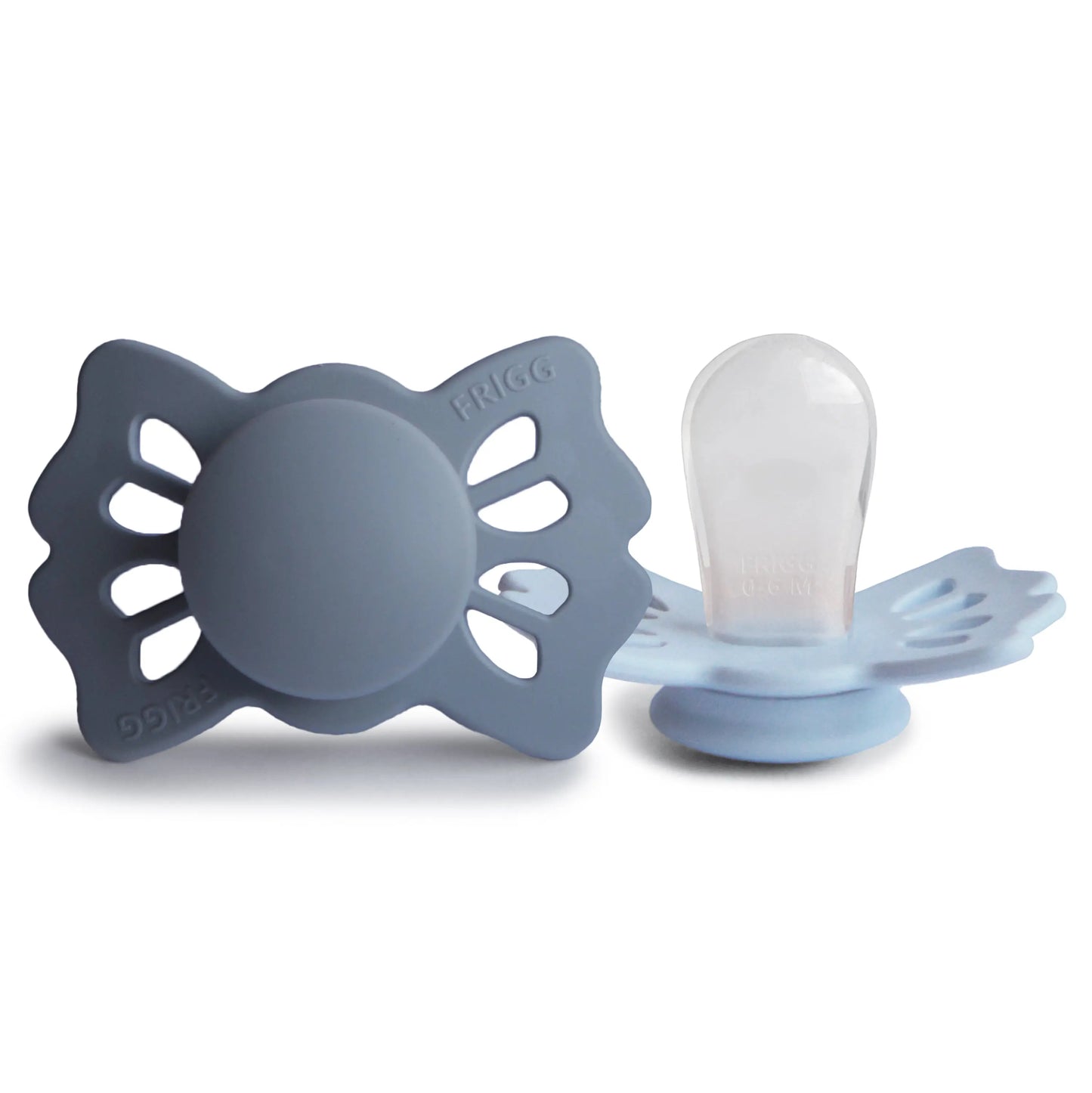 Frigg Lucky Symmetrical Silicone Pacifier 2 Pack 0 to 6 Months Mushie Everetts Place: Online Boutique 16.99
