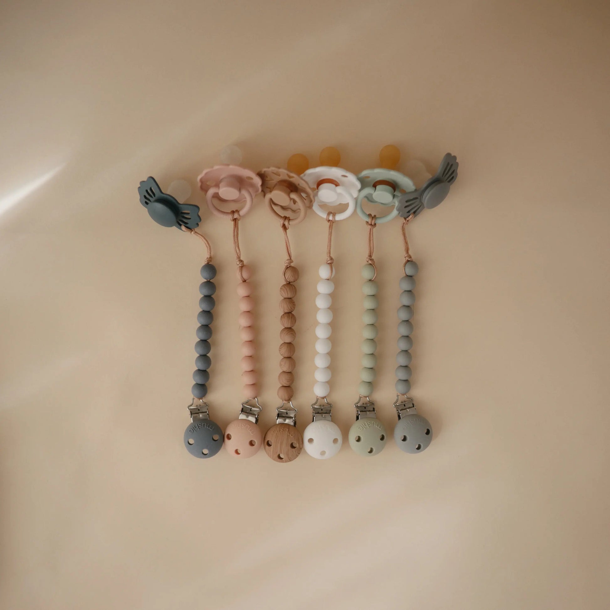 Frigg Lucky Symmetrical Silicone Pacifier 2 Pack 0 to 6 Months Mushie Everetts Place: Online Boutique