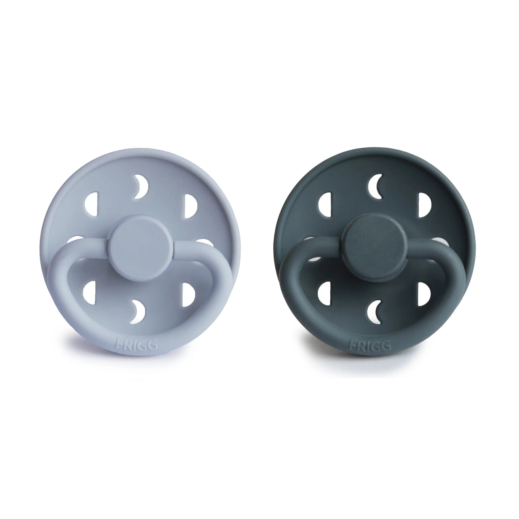 Mushie Frigg Moon Silicone Pacifier 2 Pack with SilkySoft Nipple and Click Lock System - Baby & Toddler > Baby Health > Pacifiers & Teethers SILICONE FRIGG PACIFIERS
