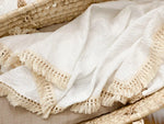 Harp Angel Boutique Soft Cotton Muslin Swaddle Blanket with Fringe Design for Newborns - Baby & Toddler > Swaddling & Receiving Blankets Swaddle