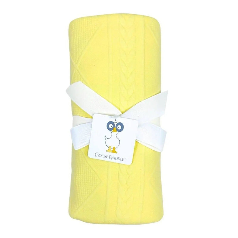 Yellow Knit Blanket Goosewaddle® | Newborn Baby Blankets Toys Teethers Bibs & More