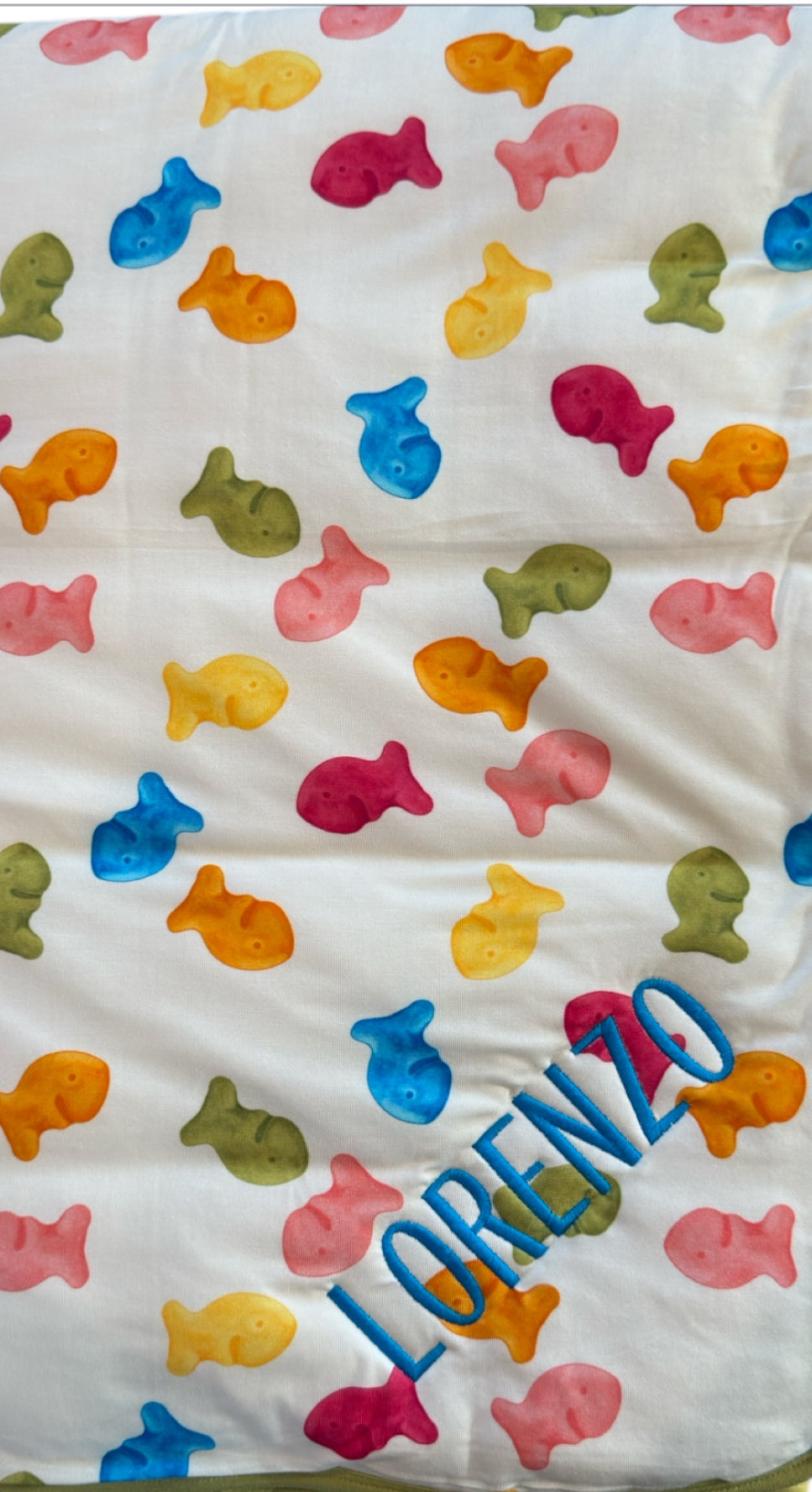 My First Snack: Personalized Toddler Blanket – Soft Bamboo Comfort by Rayn’s Tiny Stitches