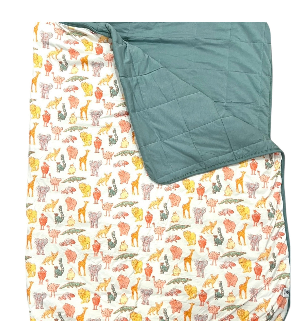 My First Zoo Trip Bamboo Blanket-Embroidered by Rayn’s Tiny Stitches