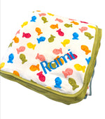 My First Snack: Personalized Toddler Blanket – Soft Bamboo Comfort by Rayn’s Tiny Stitches