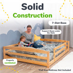 Full-Size Montessori Floor Bed with Strong Slatted Frame by Ocodile.com