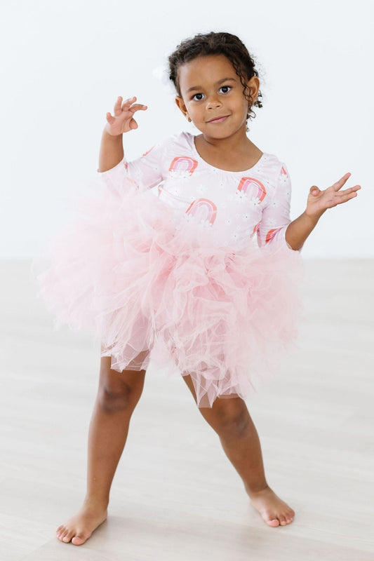 Mila & Rose ® Sale Fun And Flowers Three Quarter Tutu Leotard For Kids - Apparel & Accessories > Clothing > Activewear > Dance Dresses, Skirts & Costumes Tutu Leotard 3/4