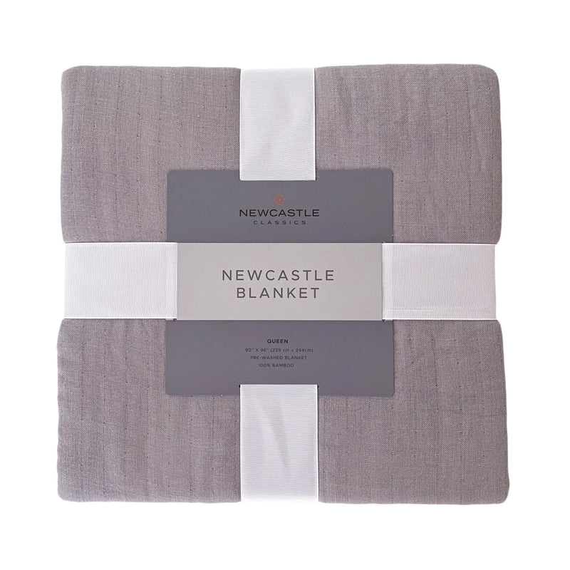 Newcastle Grey Oversized Queen Bamboo Bed Blanket, 100% bamboo, size 90"x96".