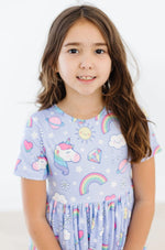 Galactic Unicorns Short Sleeve Pocket Twirl Dress for Girls Mila & Rose ® Everetts Place: Online Boutique