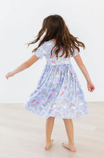 Galactic Unicorns Short Sleeve Pocket Twirl Dress for Girls Mila & Rose ® Everetts Place: Online Boutique