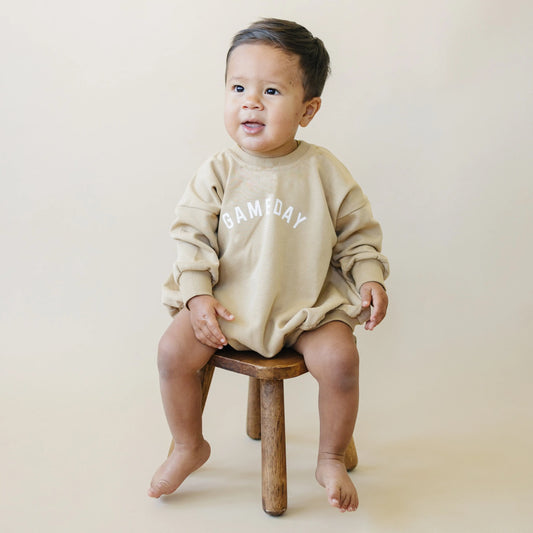 Little Joy Co. Little Joy Gameday Sweatshirt Romper For Baby And Toddler -