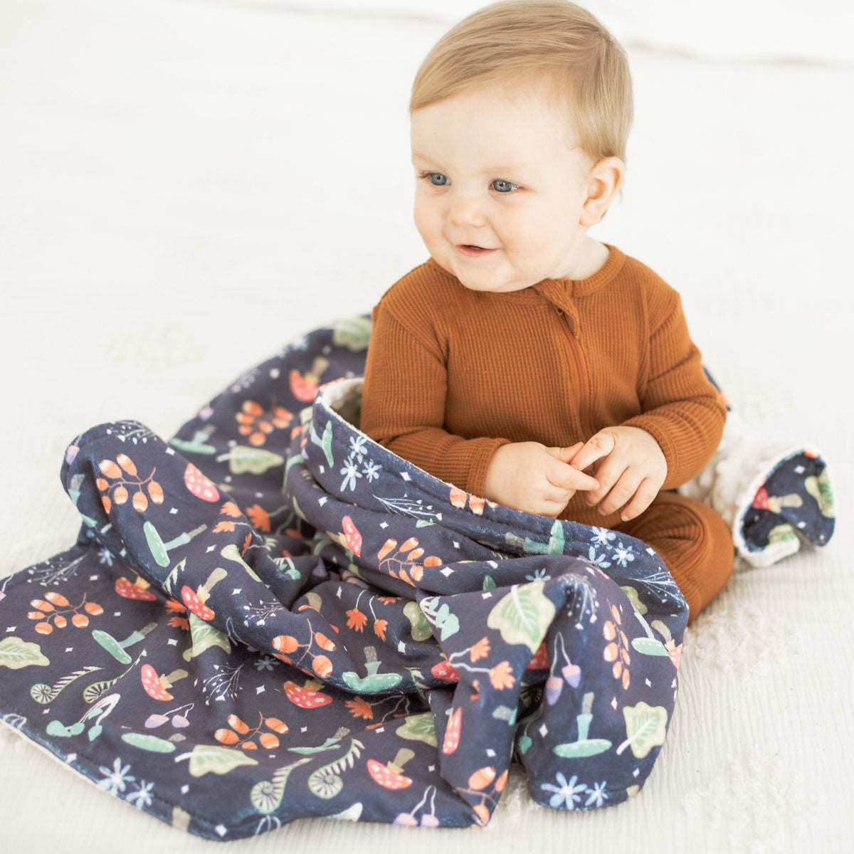 Organic Minky Baby Blanket Magic Garden by Honey Lemonade at Everetts Place