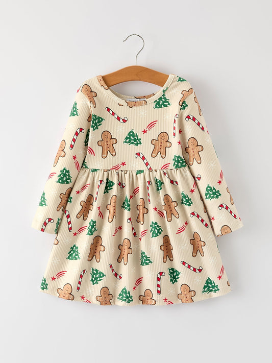 Gingerbread Christmas Dress: Sweet Holiday Vibes Rylee Faith Designs Everetts Place: Online Boutique