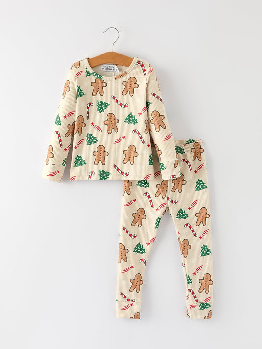 Gingerbread Christmas Girls Pajamas: Sweet Holiday Vibes Rylee Faith Designs Everetts Place: Online Boutique
