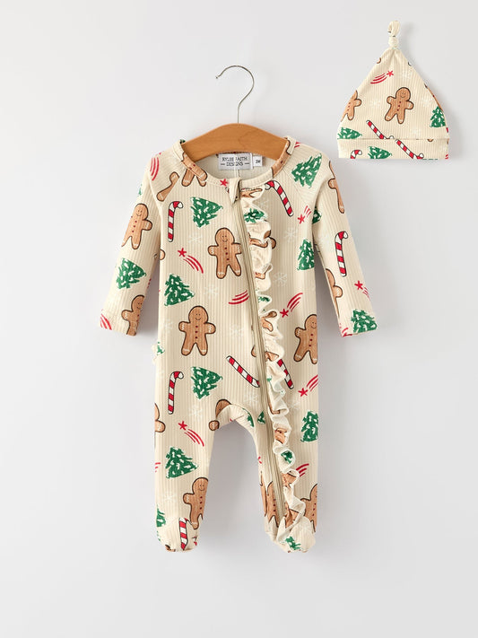Gingerbread Christmas Girls Romper: Sweet Holiday Vibes with Nightcap Rylee Faith Designs Everetts Place: Online Boutique