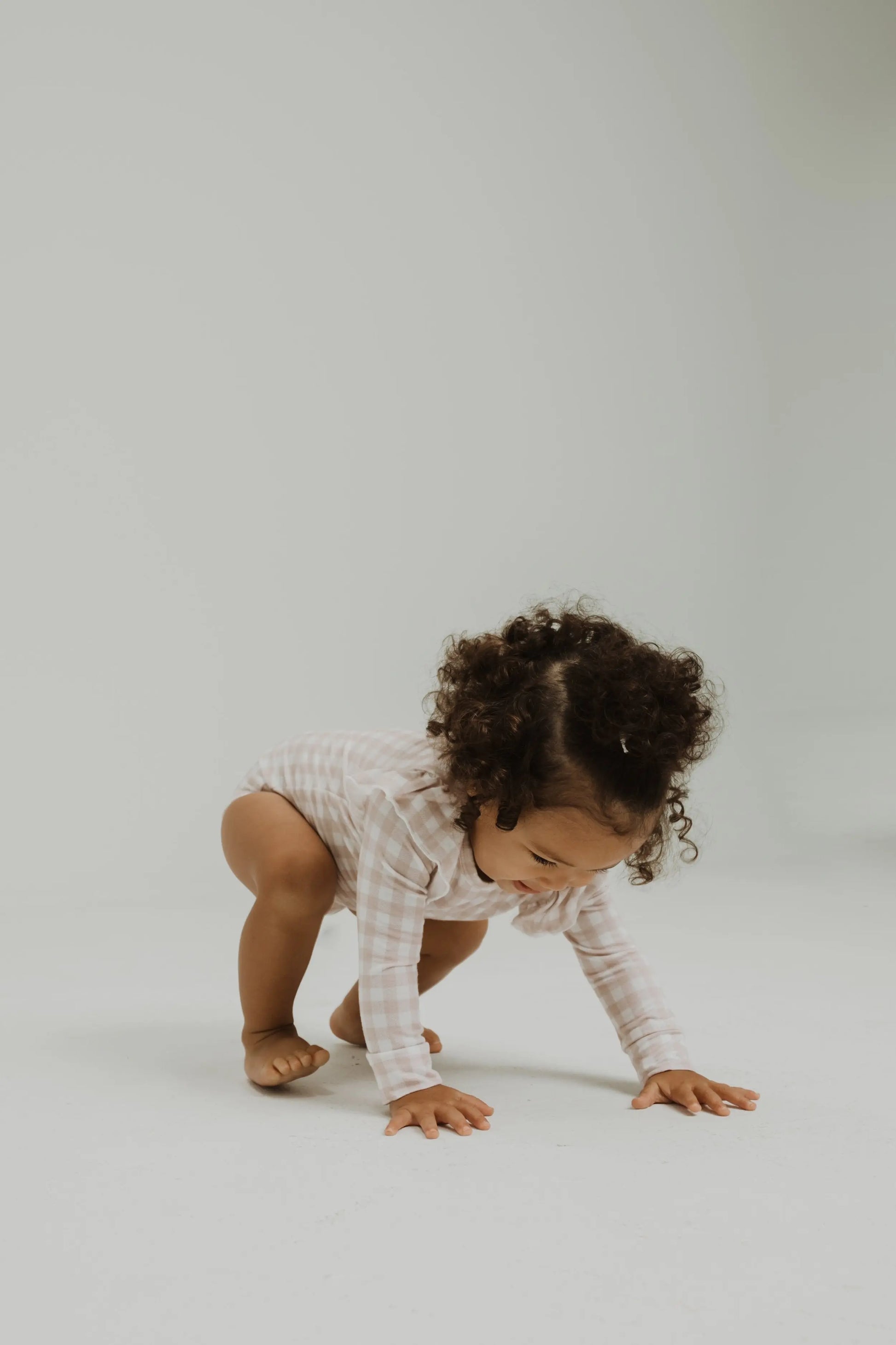 Gingham Bamboo Ruffle Long Sleeve Bodysuit For Babies Charlie Lou Baby Everetts Place: Online Boutique