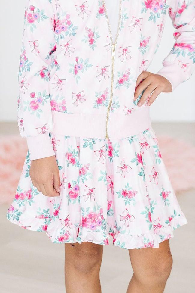 Mila & Rose ® Gingham Bows Ruffle Twirl Skort With Shorts For Girls - Everetts Place Boutique - 