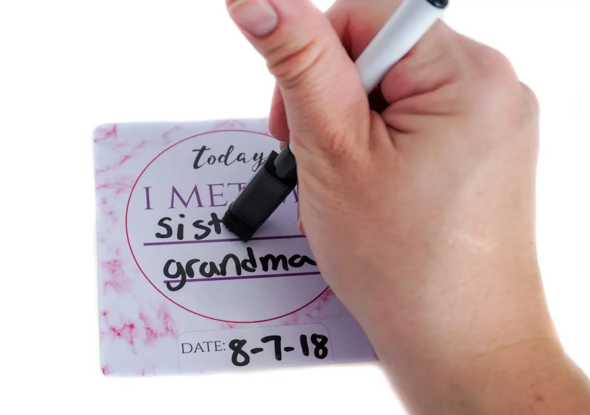 Three Little Tots Girl Plastic NICU Milestone Cards w/ Marker - 