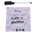 Three Little Tots Girl Plastic NICU Milestone Cards w/ Marker - 