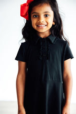 Mila & Rose ® Girls Black Short Sleeve Polo Dress Mila And Rose Girls - Everetts Place Boutique - 