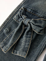 Rylee Faith Designs Girls Bow Stretch Wide - Leg Jeans - 