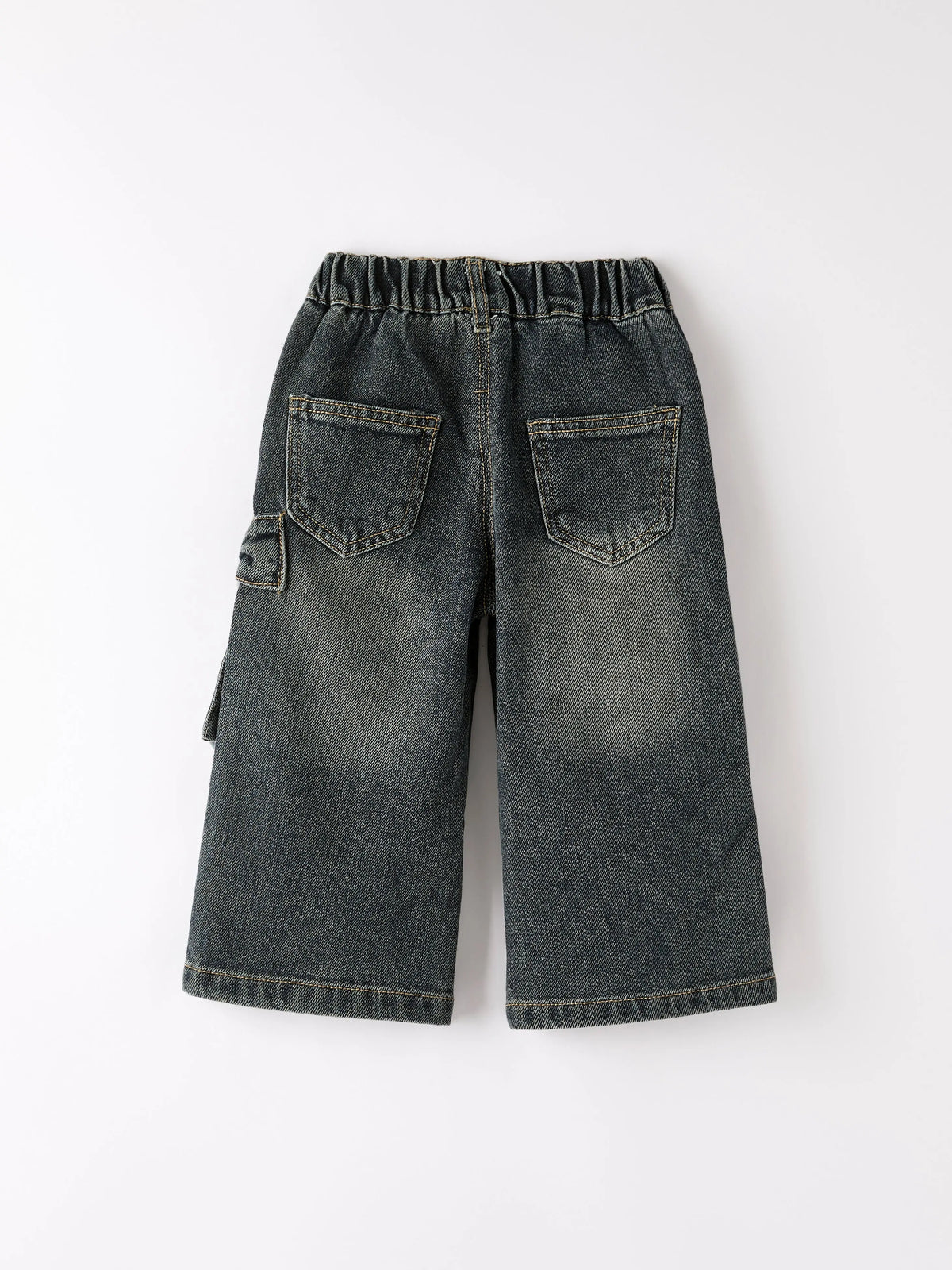 Rylee Faith Designs Girls Bow Stretch Wide - Leg Jeans - 