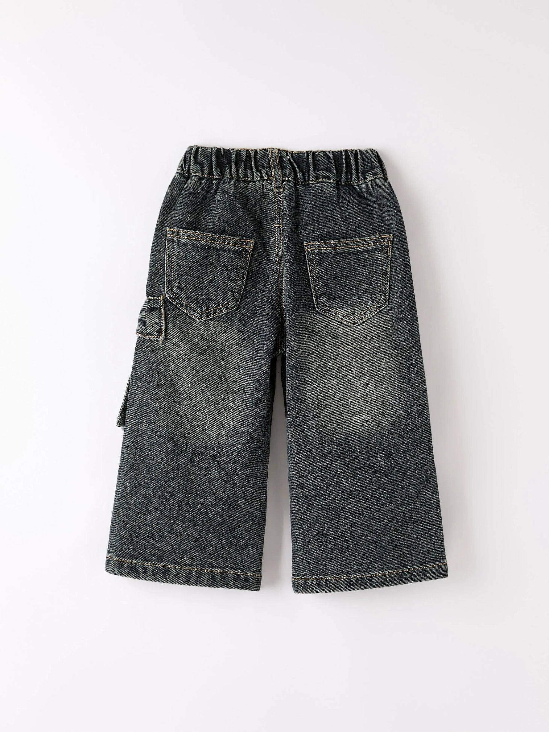 Rylee Faith Designs Girls Bow Stretch Wide - Leg Jeans - 