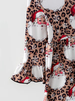 Rylee Faith Designs Girls Christmas Dress Set With Santa Print 2 Piece Outfit - Apparel & Accessories > Clothing > Baby & Toddler Clothing > Baby & Toddler Dresses Dress