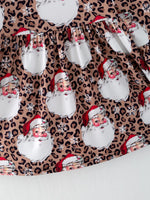 Rylee Faith Designs Girls Christmas Dress Set With Santa Print 2 Piece Outfit - Apparel & Accessories > Clothing > Baby & Toddler Clothing > Baby & Toddler Dresses Dress