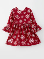 Rylee Faith Designs Girls Christmas Dress Set With Santa Print 2 Piece Outfit - Apparel & Accessories > Clothing > Baby & Toddler Clothing > Baby & Toddler Dresses Dress