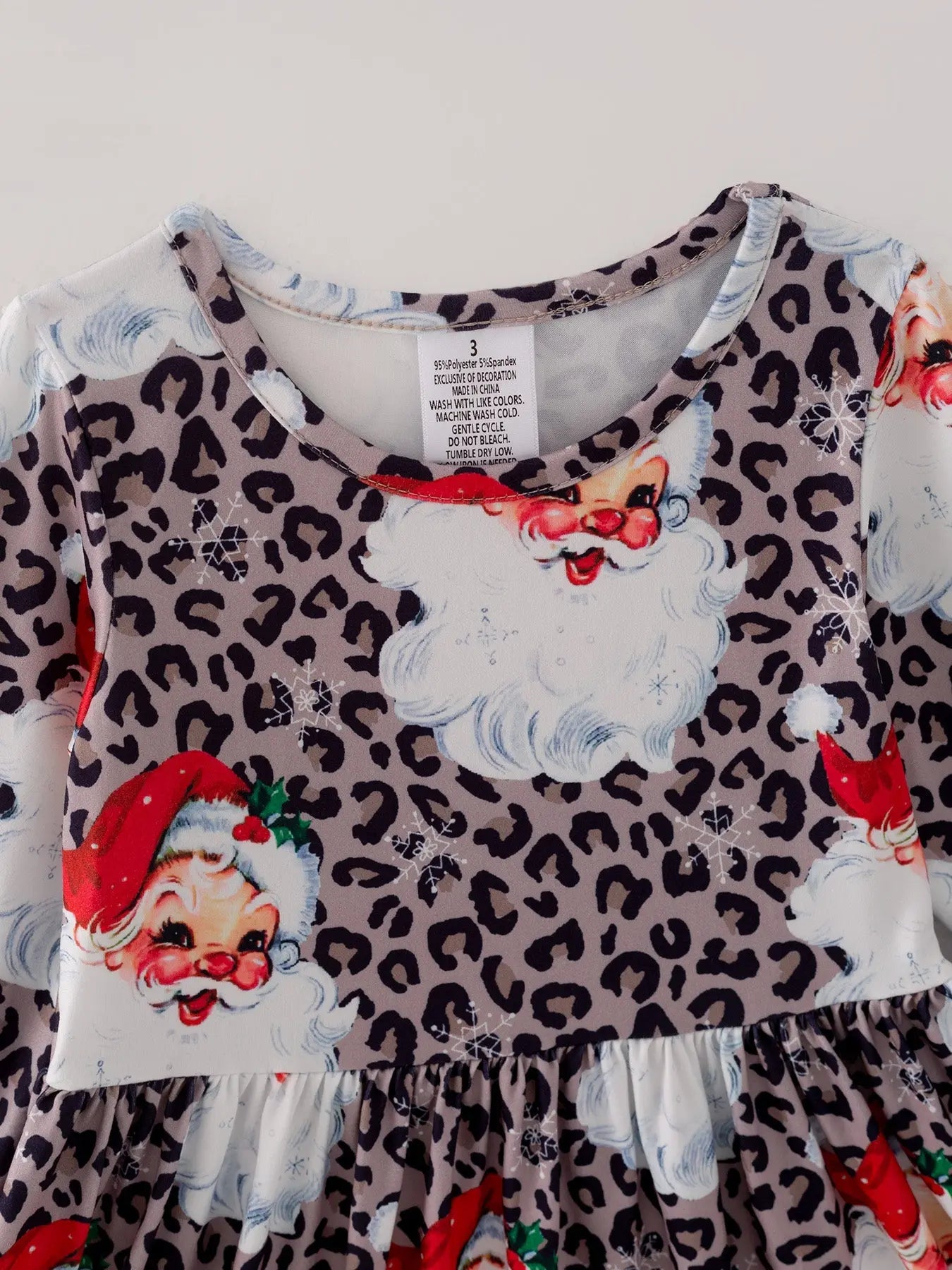 Girls Christmas Print Long Sleeve Dress for Holiday Season Rylee Faith Designs Everetts Place: Online Boutique