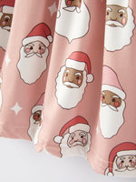 Rylee Faith Designs Girls Christmas Santa Print Stripe Dress Two Piece Set - Apparel & Accessories > Clothing > Dresses Dress