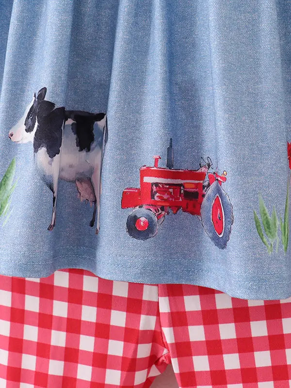 Girls Farm Animals Bell Bottoms Outfit for Playtime and Everyday Wear Rylee Faith Designs Everetts Place: Online Boutique