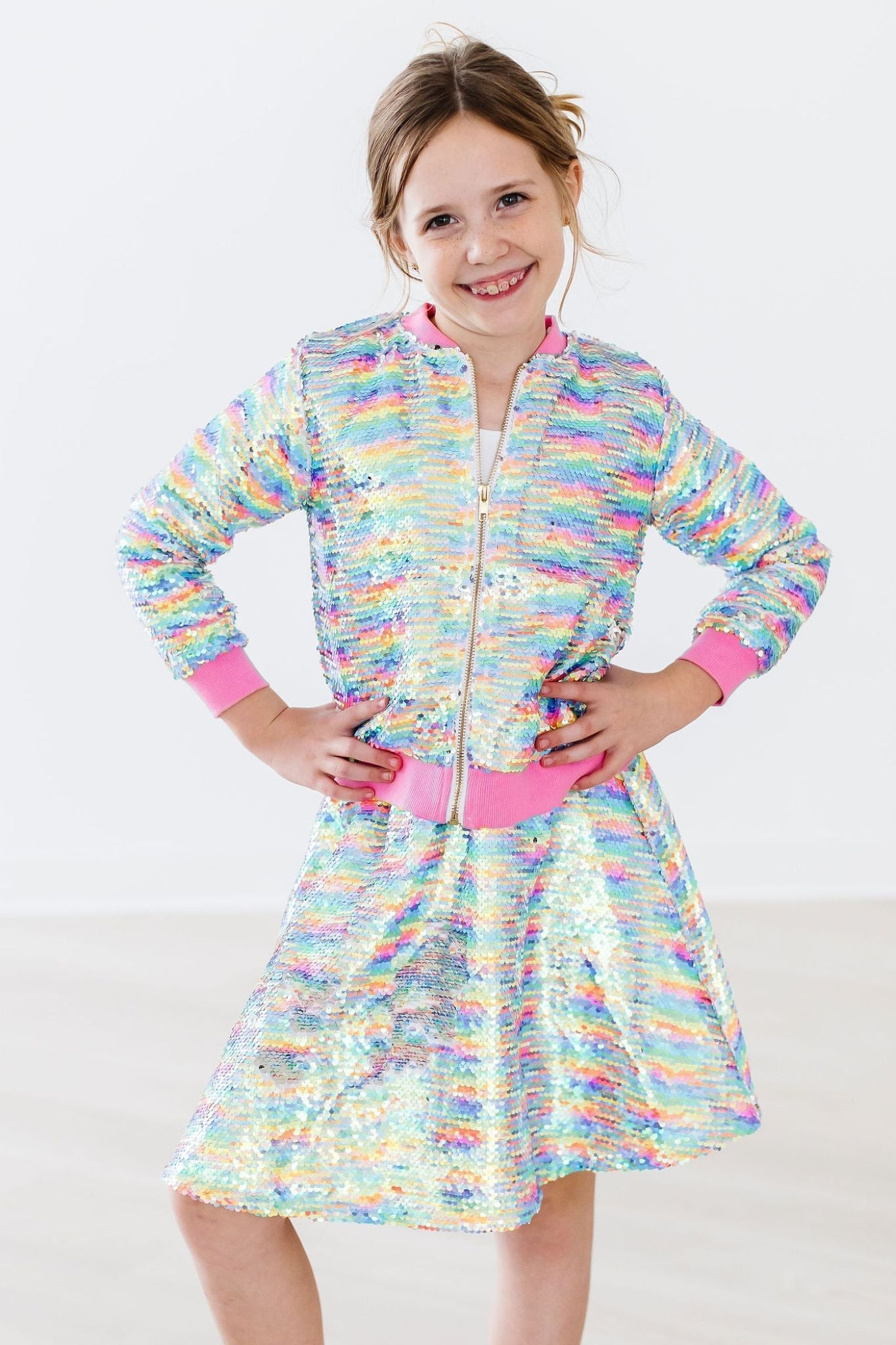 Girls Flip Sequin Jacket Sparkle Party Outerwear Mila Rose Mila & Rose ® Everetts Place: Online Boutique