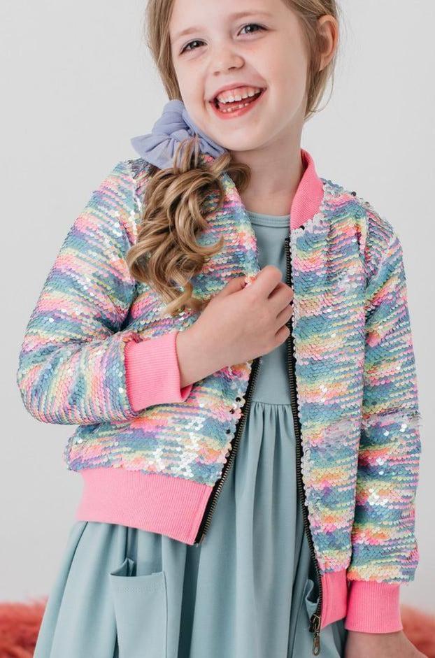 Girls Flip Sequin Jacket Sparkle Party Outerwear Mila Rose Mila & Rose ® Everetts Place: Online Boutique