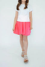 Mila & Rose ® Girls Neon Pink Twirl Skort With Attached Shorts For School - Apparel & Accessories > Clothing > Skorts Twirl Skort