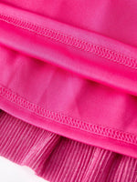 Girls Pink Bow Print Short Sleeve Dress Rylee Faith Rylee Faith Designs Everetts Place Boutique