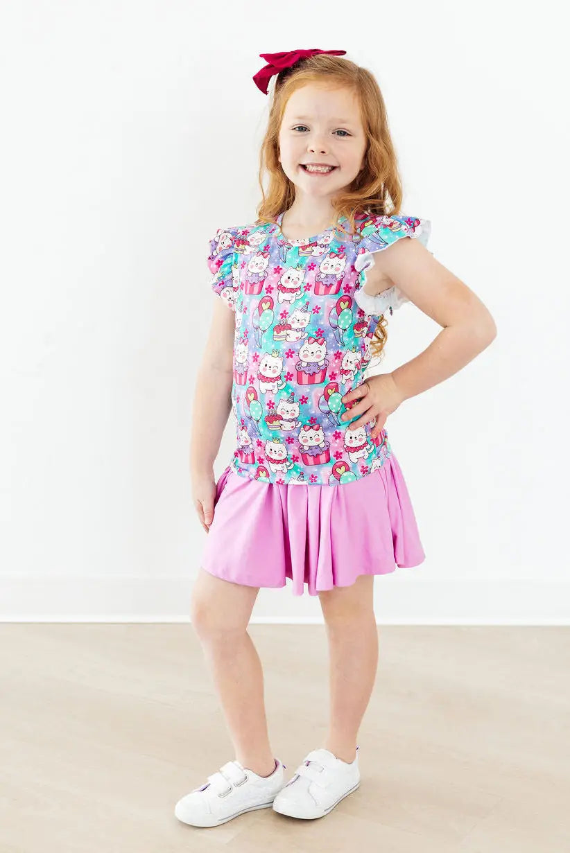 Girls Short Sleeve Ruffle Tee Mila And Rose Basic Top Mila & Rose ® 
