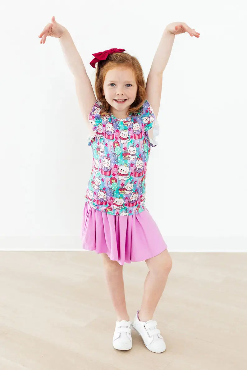 Girls Short Sleeve Ruffle Tee Mila And Rose Basic Top Mila & Rose ® 