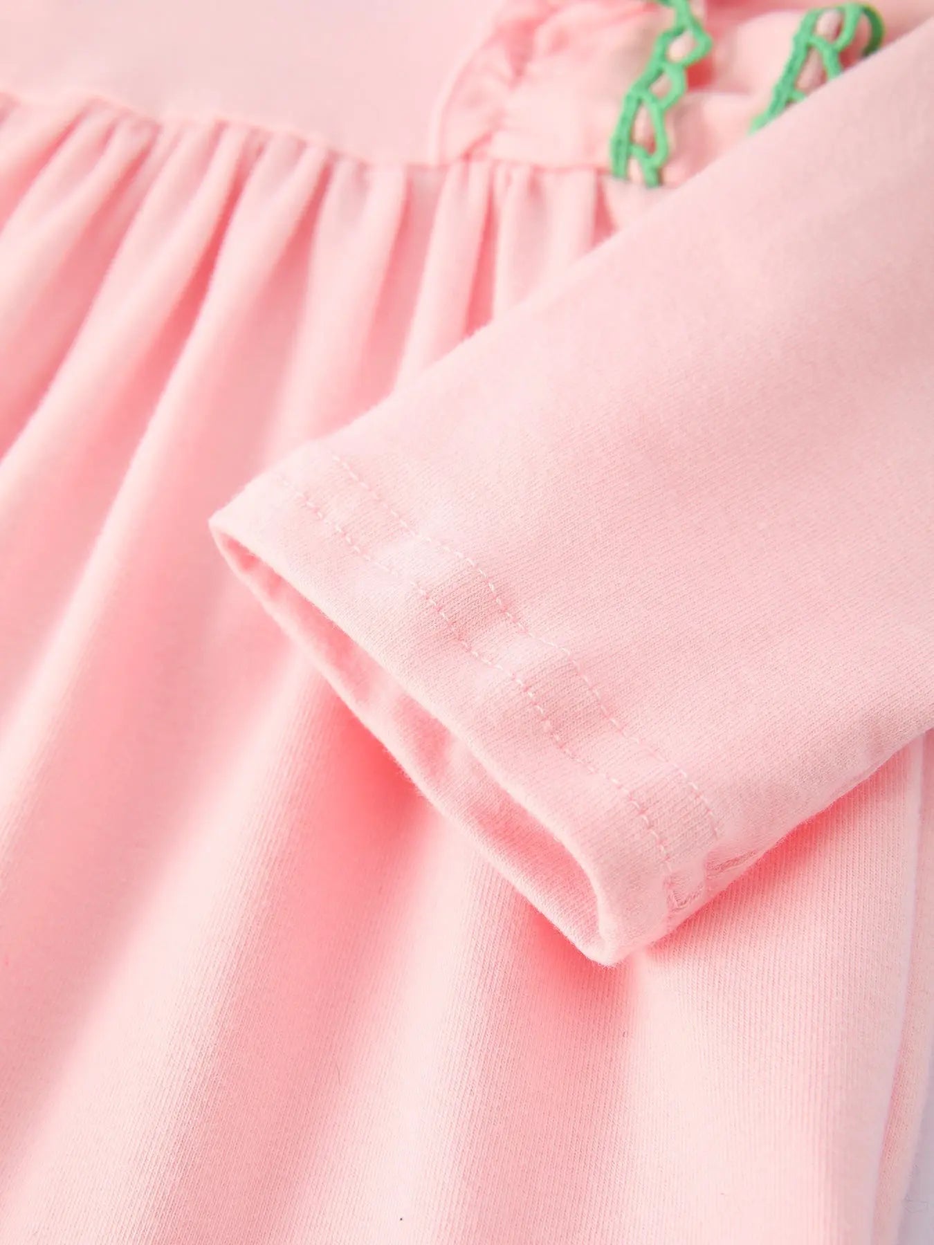 Rylee Faith Designs Girls St. Patrick’s Day Shamrock Applique Ruffle Girls Dress - 