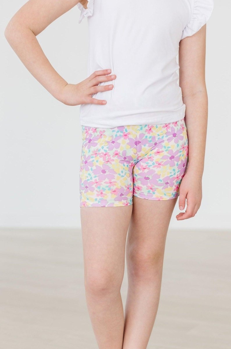 Mila & Rose ® Girls Summer Watercolor Twirl Shorts High Waisted Playful - Everetts Place Boutique - 