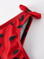 Rylee Faith Designs Girls Watermelon Irregular Sling Swimsuit - 
