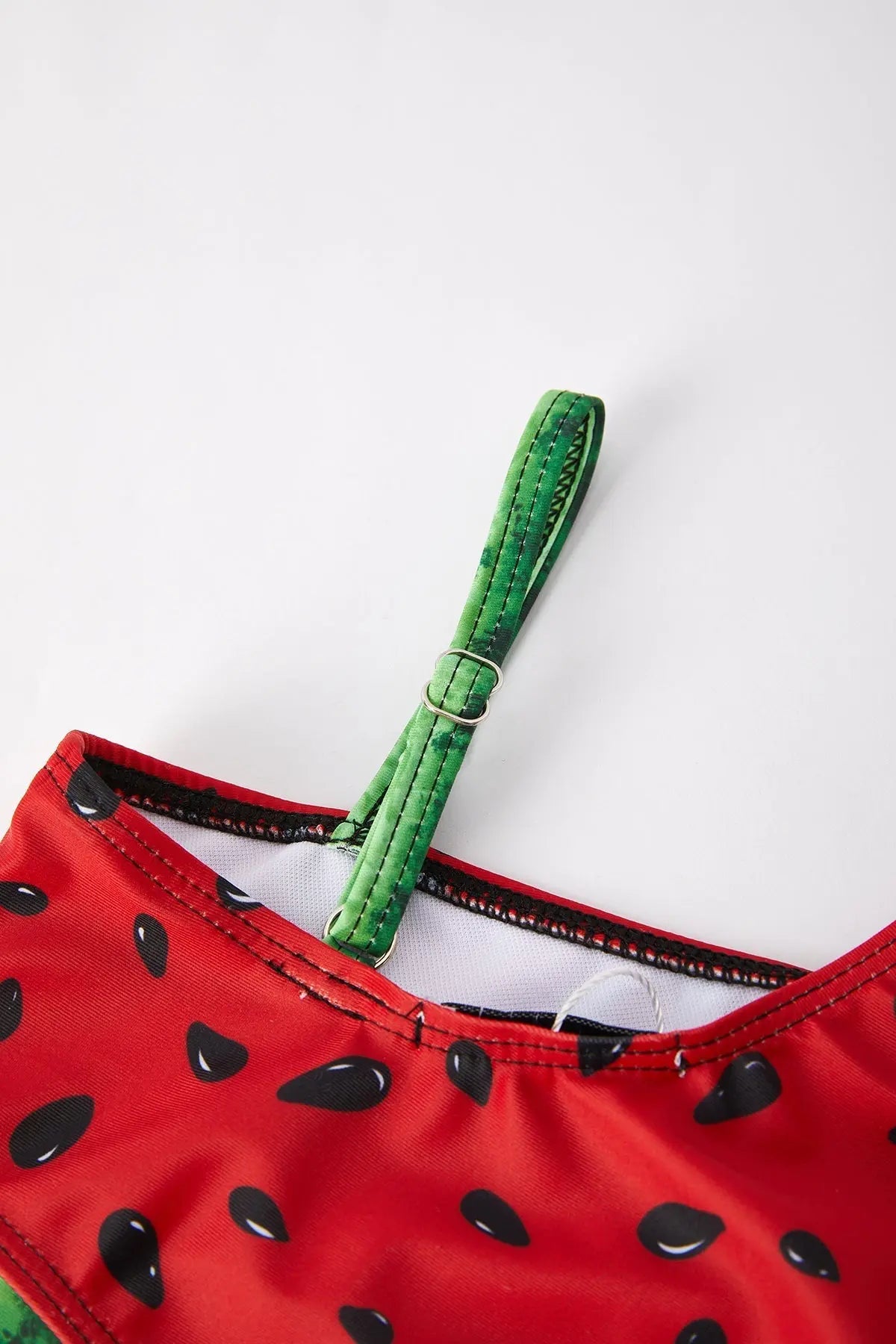 Rylee Faith Designs Girls Watermelon Irregular Sling Swimsuit - 