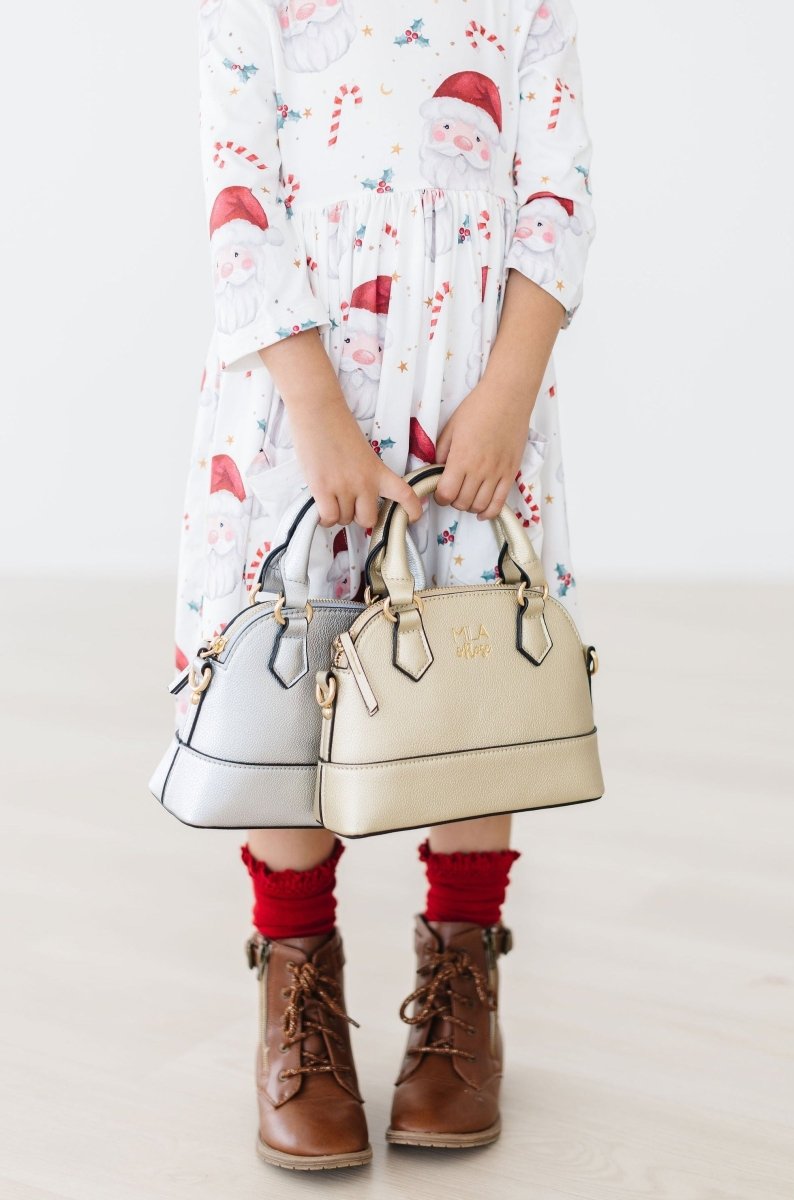 Mila & Rose ® Gold Metallic Girls Crossbody Purse Vegan PU Leather - Everetts Place Boutique - 