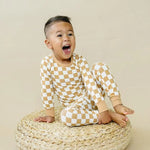 Little Joy Co. Golden Coast Check Two Piece Bamboo Pajamas For Women - Apparel & Accessories > Clothing > Sleepwear & Loungewear > Pajamas