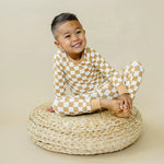 Little Joy Co. Golden Coast Check Two Piece Bamboo Pajamas For Women - Apparel & Accessories > Clothing > Sleepwear & Loungewear > Pajamas