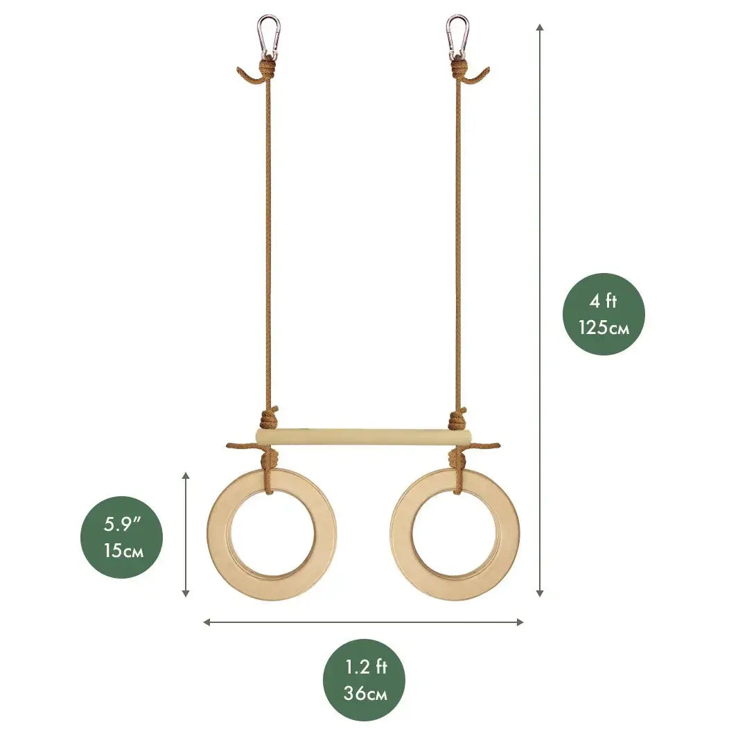Goodevas Trapeze Swing Bar With Rings For Kids Active Play And Physical Development Goodevas Everetts Place: Online Boutique