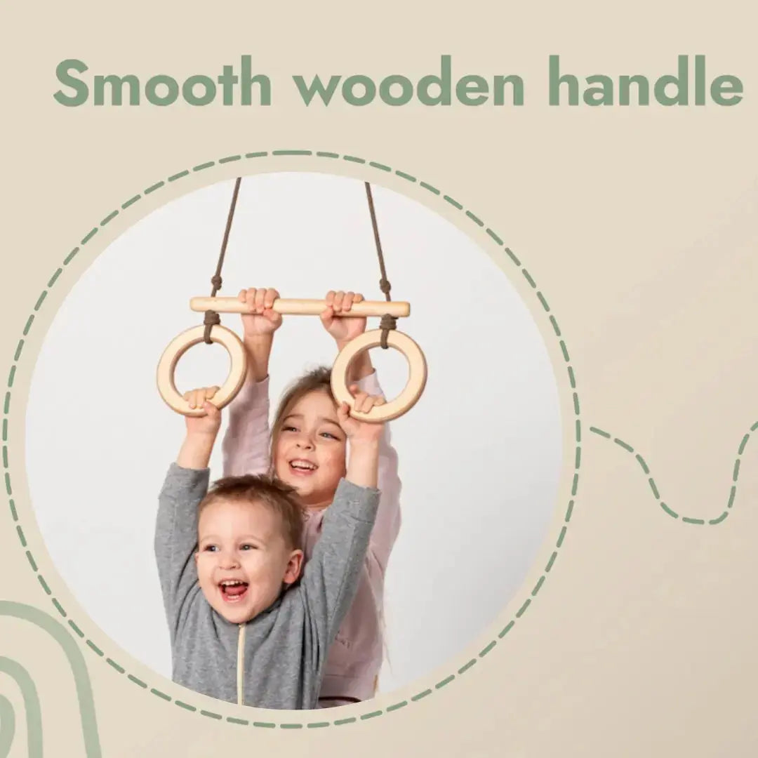 Goodevas Trapeze Swing Bar With Rings For Kids Active Play And Physical Development Goodevas Everetts Place: Online Boutique