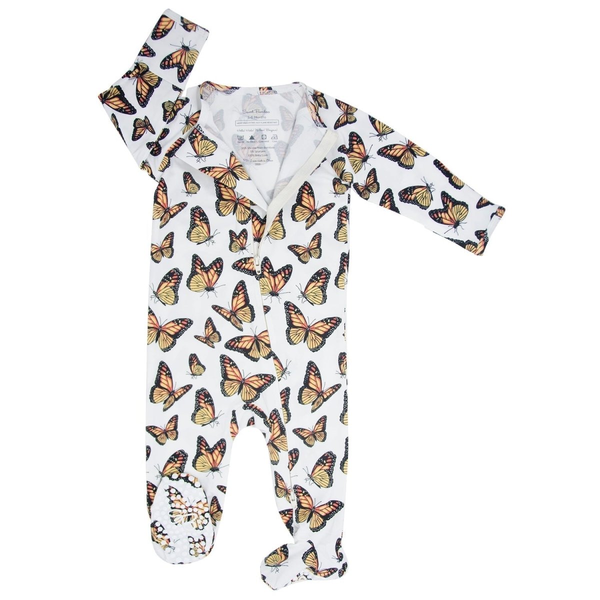 Sweet Bamboo Great Migration Zipper Footie With Two Way Zip For Babies - Everetts Place Boutique - 