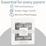 Grey Silicone Pacifiers 4 Pack BPA Free For 0 18 Months Comfy Cubs Everetts Place: Online Boutique